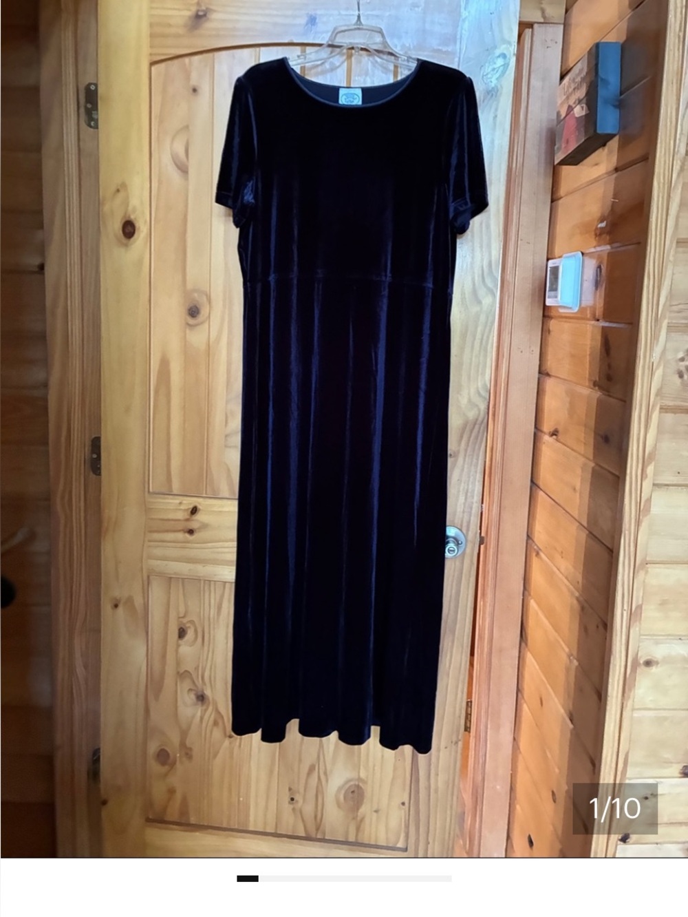 Vintage velvet velour midi maxi dress